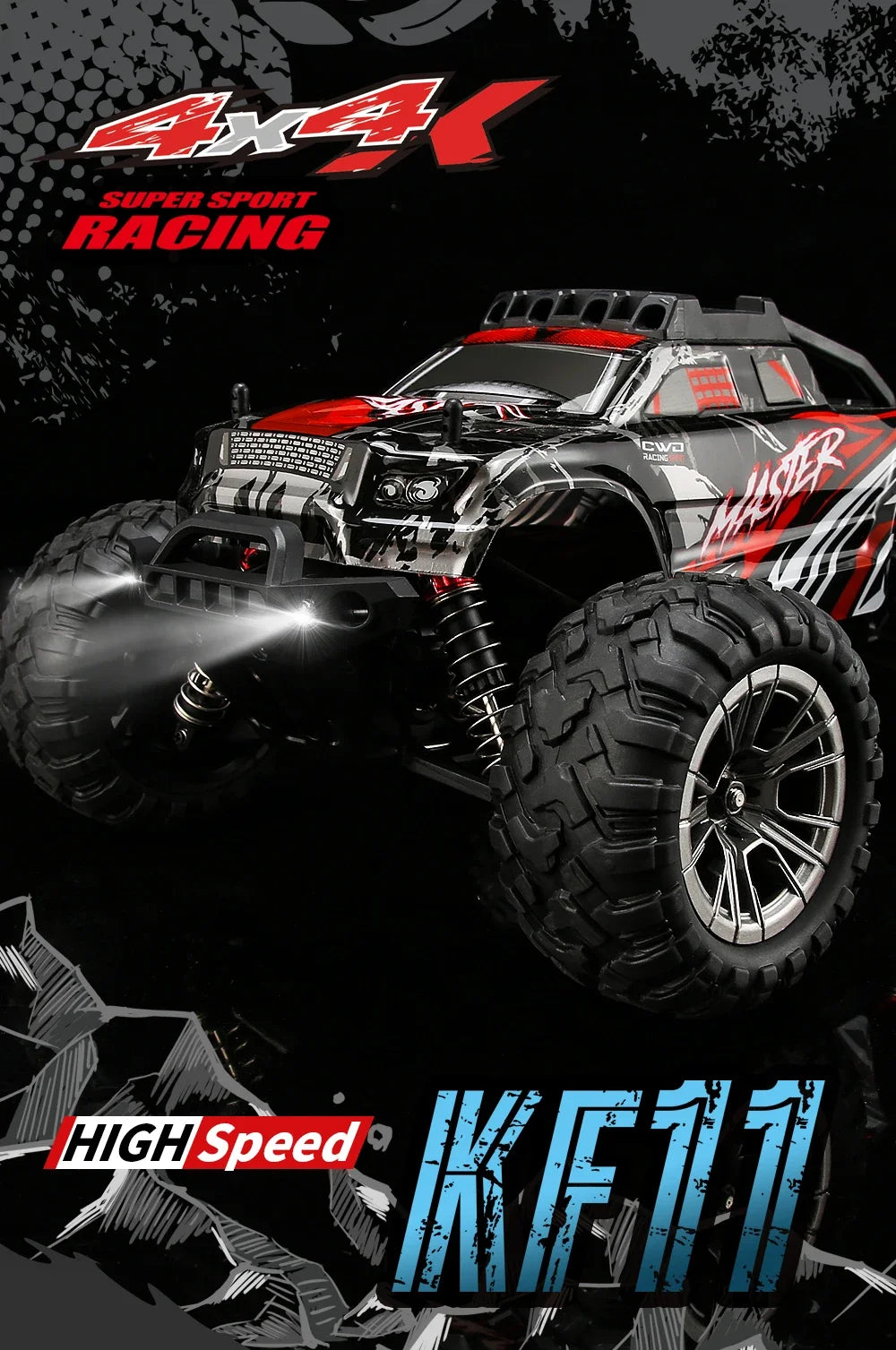 RC Cars Max 33KM/H High Speed 1:14 RC Truggy 4WD Off-Road Remote Control Truck IPX6 Waterproof All Terrain Electric Car Toy Gift