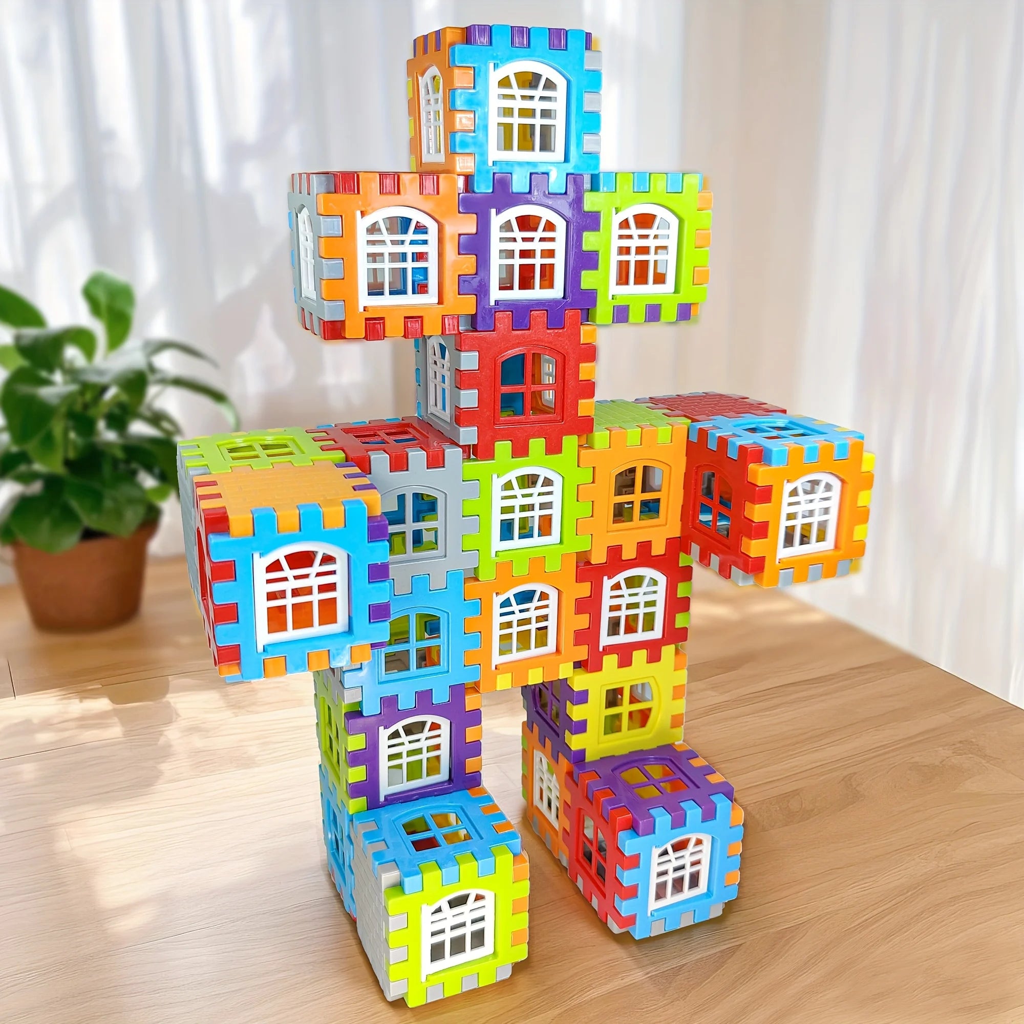 100-Piece Educational Colorful Building Block Set - A Great Gift for Beginners to Foster Creative Games and Skill Development