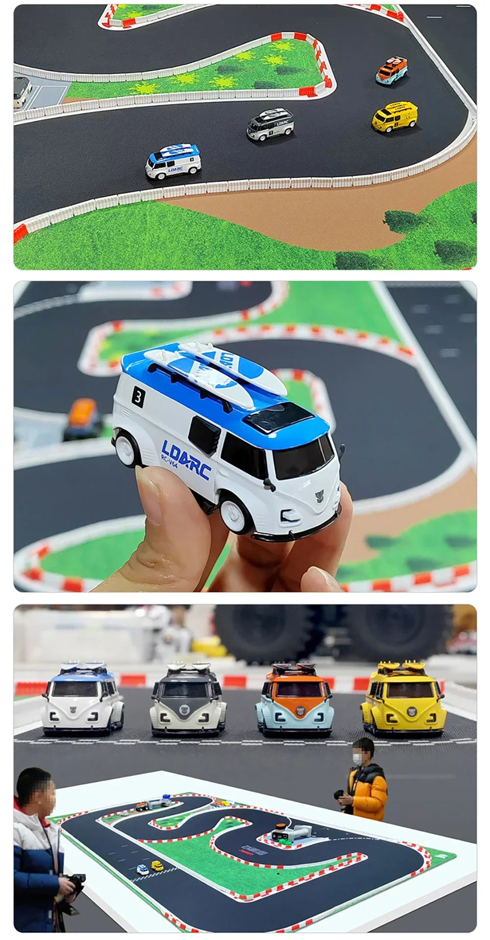 LDARC 1/64 RTR MINI RC Car  2.4GH  V64  Simulated Electric Remote Control Model Car Tabletop Bus Vehicle  Adults  Toys