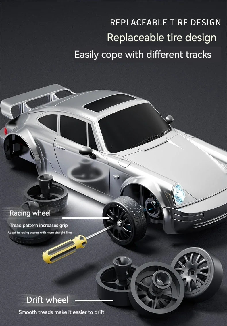 RC Cars 4WD 1:24 20KM/H Full Proportional High RC Drift Car Speed RC Car with LED Lights and Drifting Tires Racing Sport Toy Car