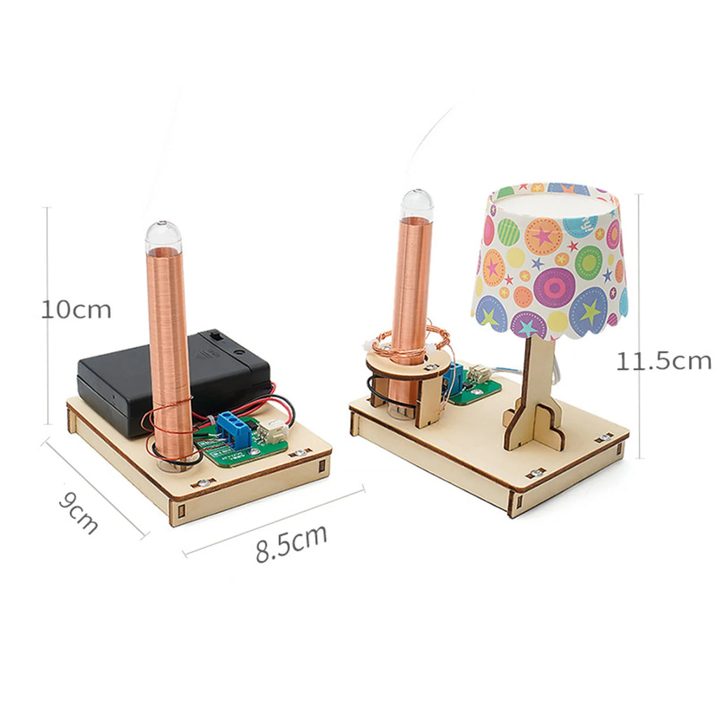STEM Toys Wooden Model Kit Physical Wireless Power Transmission DIY Science Experiment Toys For Primary and Secondary  Kids STEM