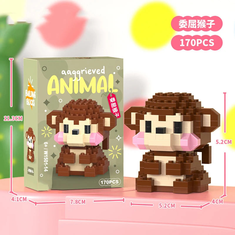 Animals Bricks Construction Set Micro Building Blocks Children Toy Adult Particle Building Block Mini Toys Decoration Home Gifts