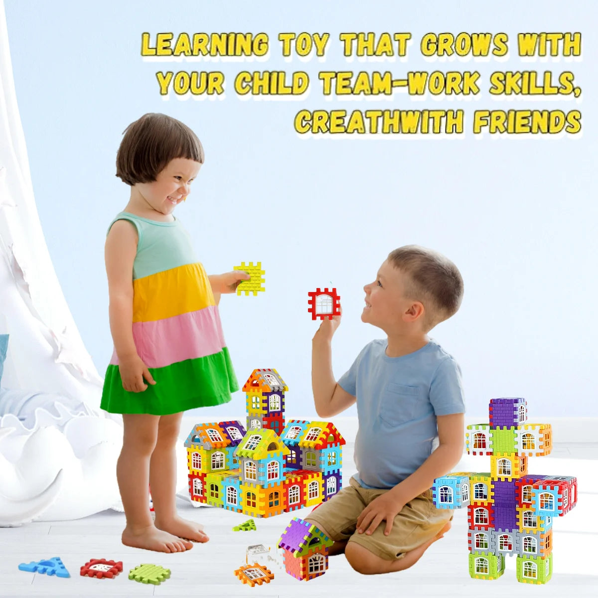 100-Piece Educational Colorful Building Block Set - A Great Gift for Beginners to Foster Creative Games and Skill Development