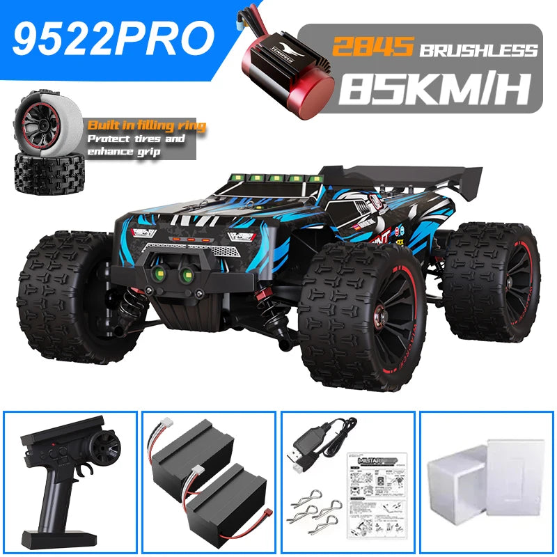 RC Car 85KM/H or 50KM/H 4WD 1:16 LED brushless remote control car High-speed drift racing car - a Christmas gift for children