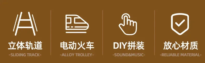 Educational Toys  Latest Assembly Magic Track Train Set Children'S Toys Non-Remote Control Rail Car Gift Box