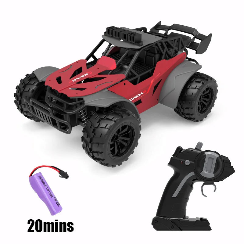 Rc Car Racing with Light 20KM/H 2.4G High-Speed Remote Control Car Vehicle Pickup Truck Off-Road Climbing RC Toys for Kids Gift