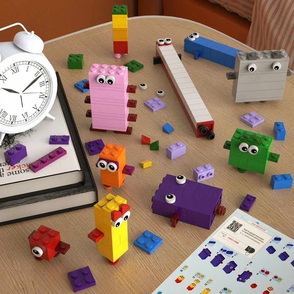No.1-10 Building Block Set 257 Pieces Creative Math Number Building Blocks Fun Early Education Learning Children's Toy Gift
