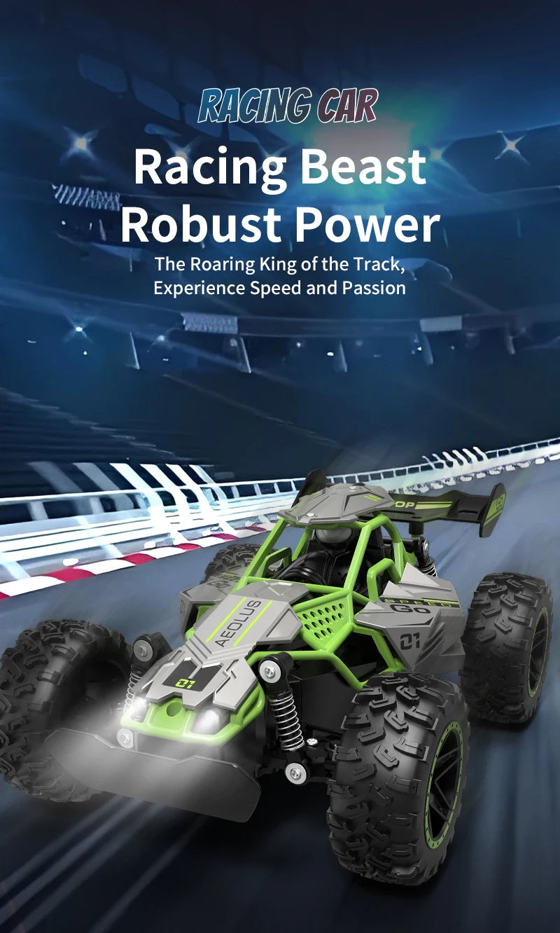 RC Small High-Speed Car,2.4GHz Four-Wheel Drive,Cool Lighting Included,Supports Multiplayer Gaming