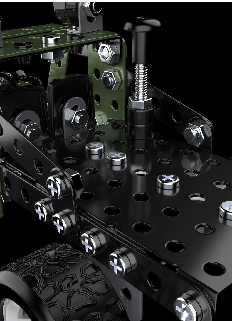 Building Sets Stem Assembly Metal 3-D Puzzle Off-Road Model Car Building Kit Construction Set Toys Parent-Child Interaction Toys