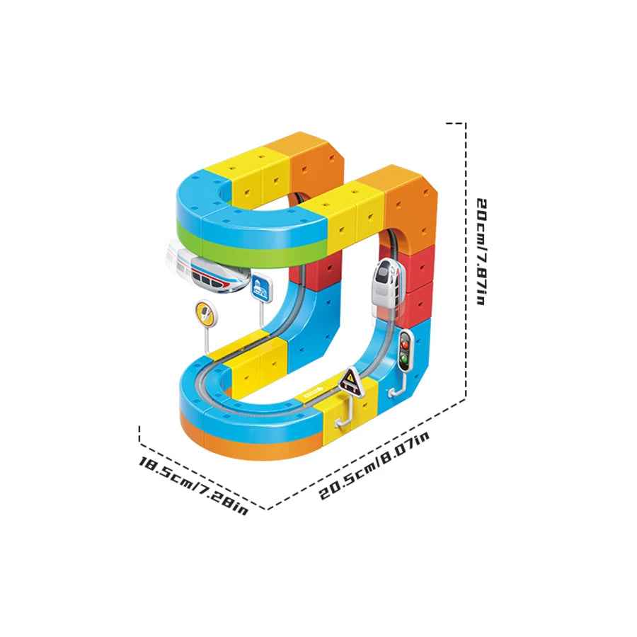 Educational Toys  Latest Assembly Magic Track Train Set Children'S Toys Non-Remote Control Rail Car Gift Box