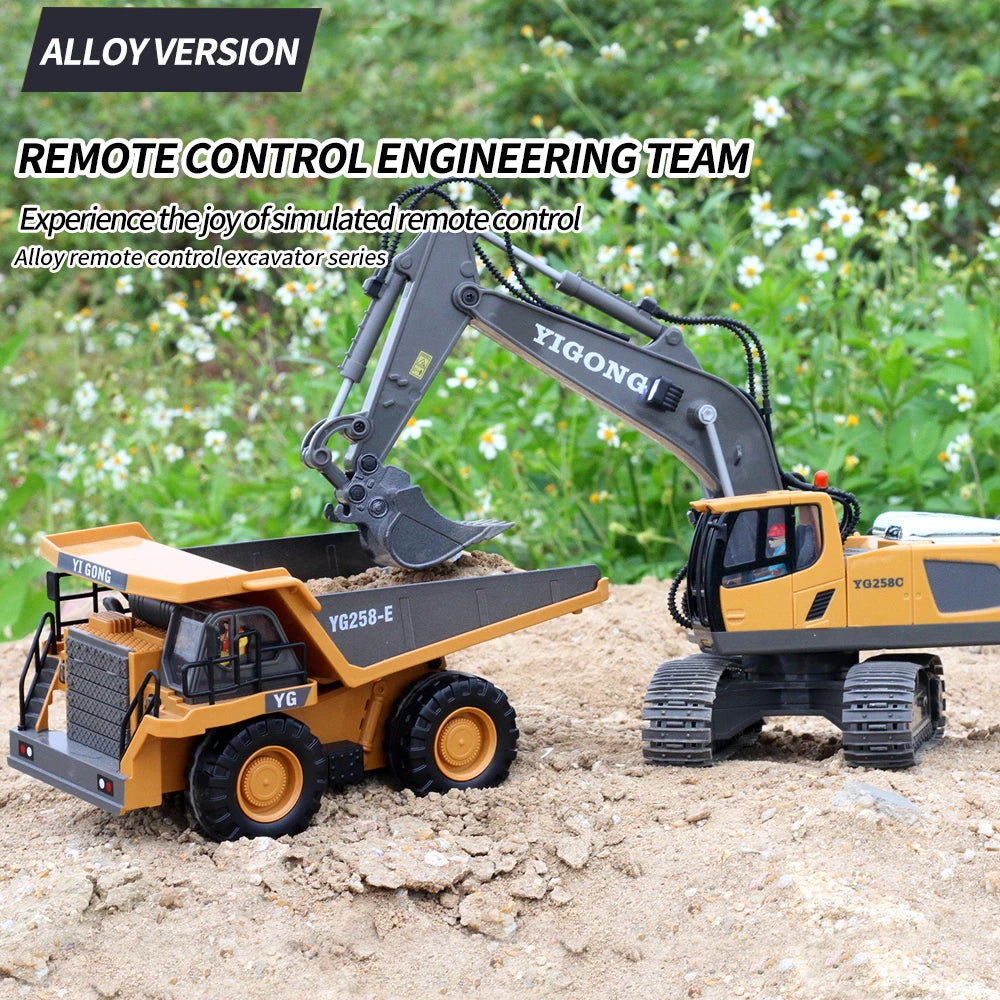 RC Excavator 1:20 Remote Control Truck 2.4G RC Crawler Engineering Vehicle Excavator Truck Radio Control Children's Day Gifts