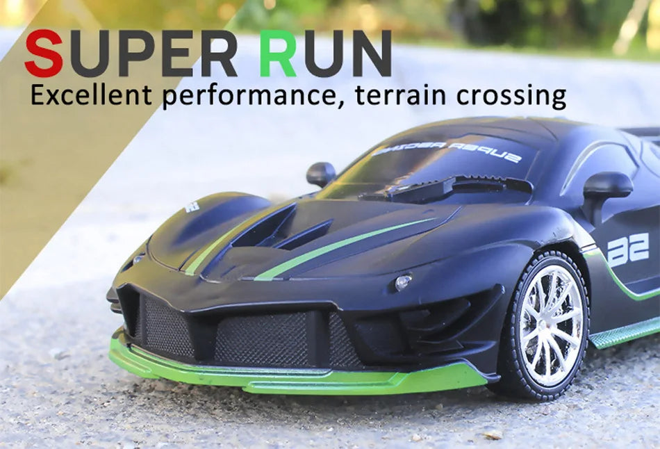 RC Car 2.4G 4CH Remote Control 1:18 With Led Light Sports Cars High Speed Radio Drift Vehicle Racing Boys Girls Toy For Children