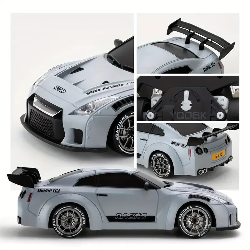 RC Cars 1:24 Remote Control Car 20KM/H 4WD High Speed RC Drift Car with LED Lights Extra Drifting Tires Vehicles for Adults Kids