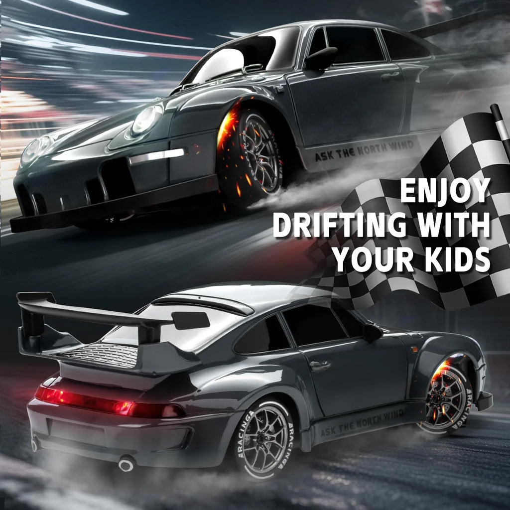 RC Cars 4WD 1:24 20KM/H Full Proportional High RC Drift Car Speed RC Car with LED Lights and Drifting Tires Racing Sport Toy Car
