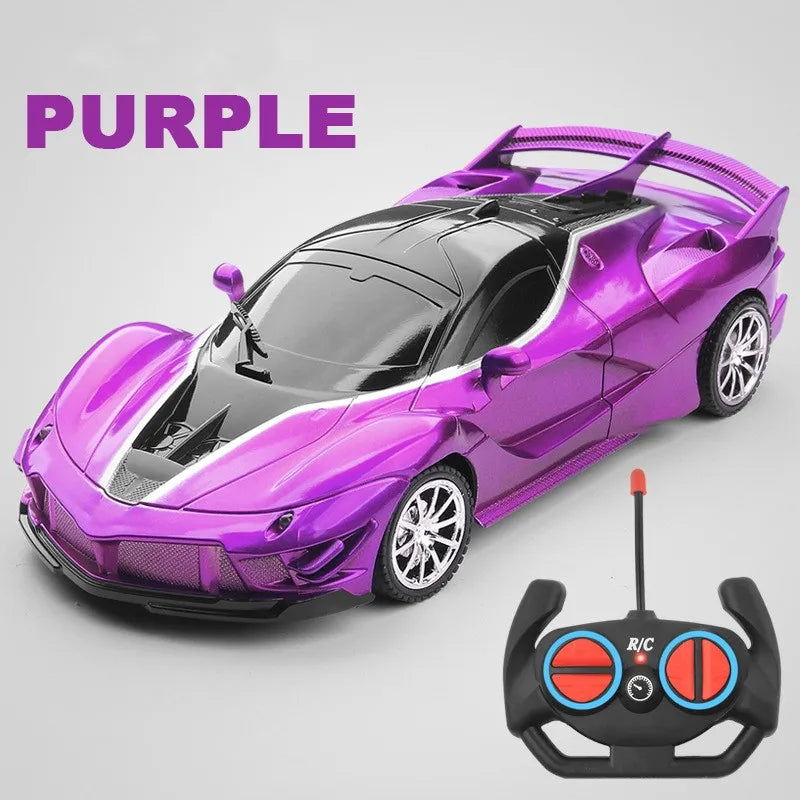 RC Car 2.4G 4CH Remote Control 1:18 With Led Light Sports Cars High Speed Radio Drift Vehicle Racing Boys Girls Toy For Children