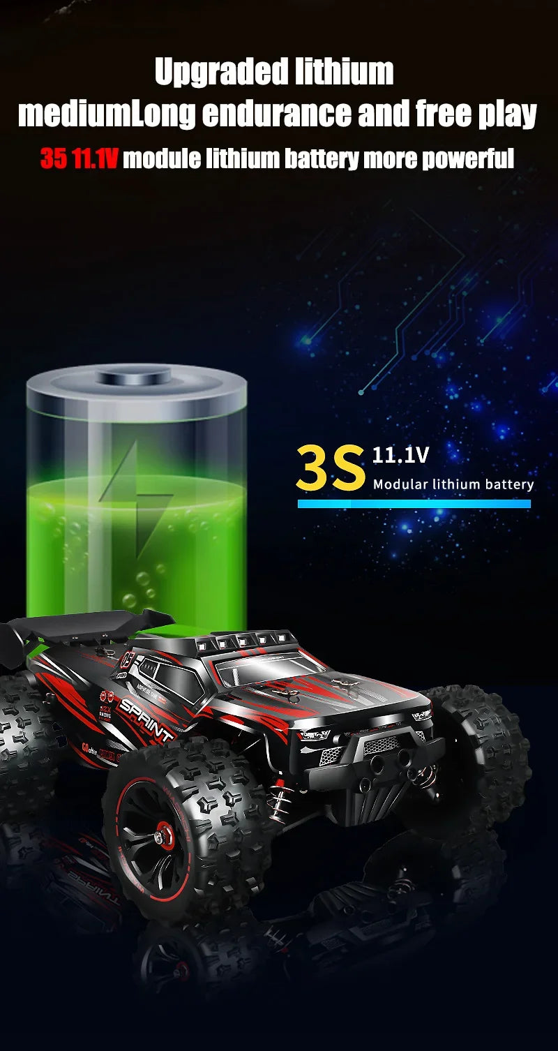 RC Car 1:16 85km/h or 50km/h Four-wheel Drive with LED Remote Control Car High Speed Drifting Monster 4x4 Truck Kids Wltoys Toys