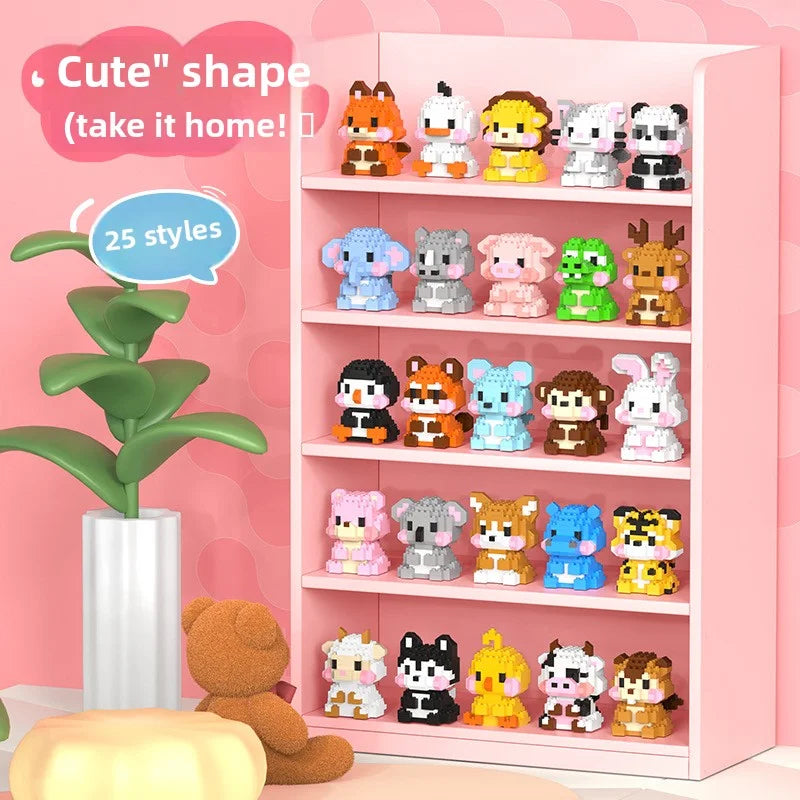 Animals Bricks Construction Set Micro Building Blocks Children Toy Adult Particle Building Block Mini Toys Decoration Home Gifts