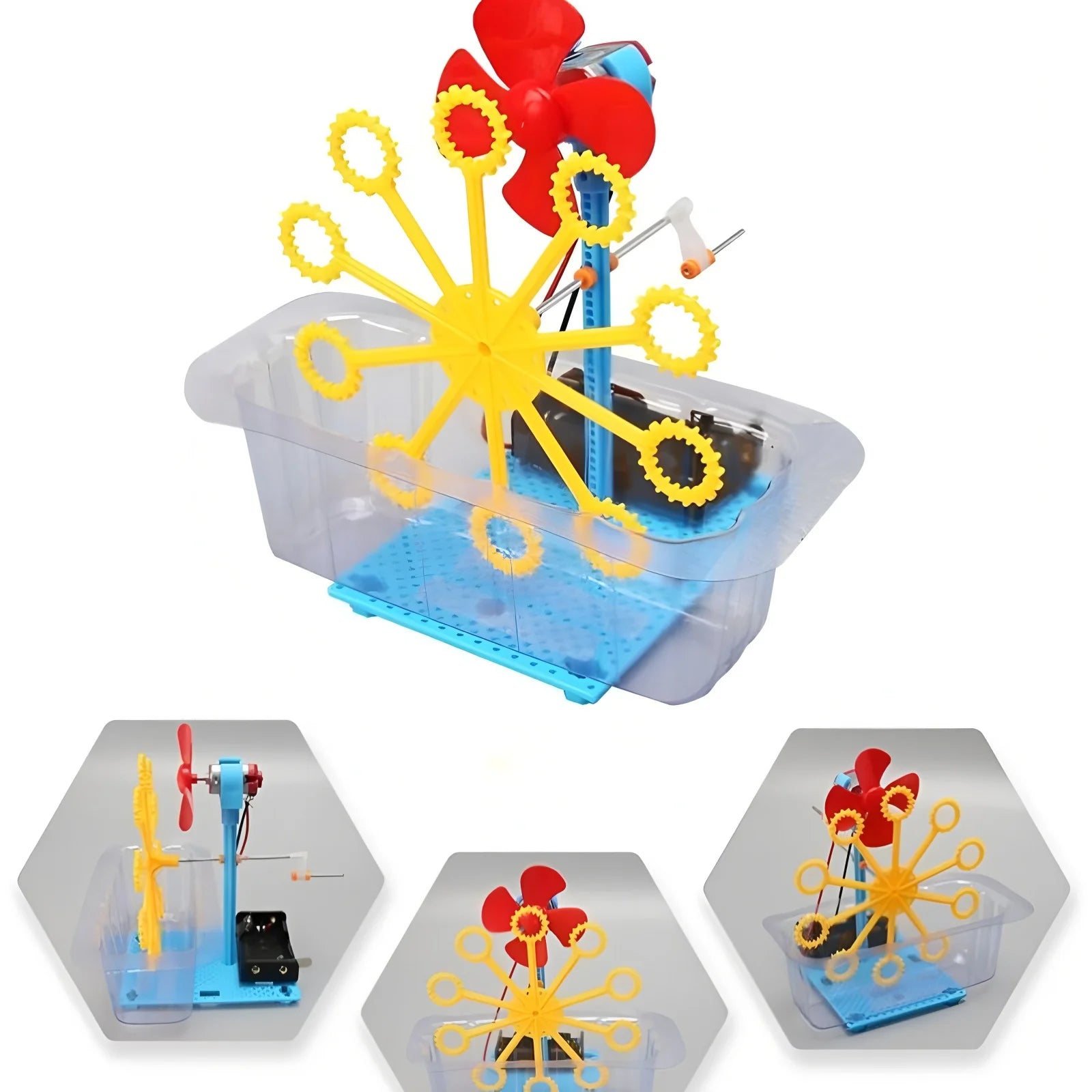Educational bubble machine toys, children's Diy handcrafted assembly models, educational toys, children's DIY gifts