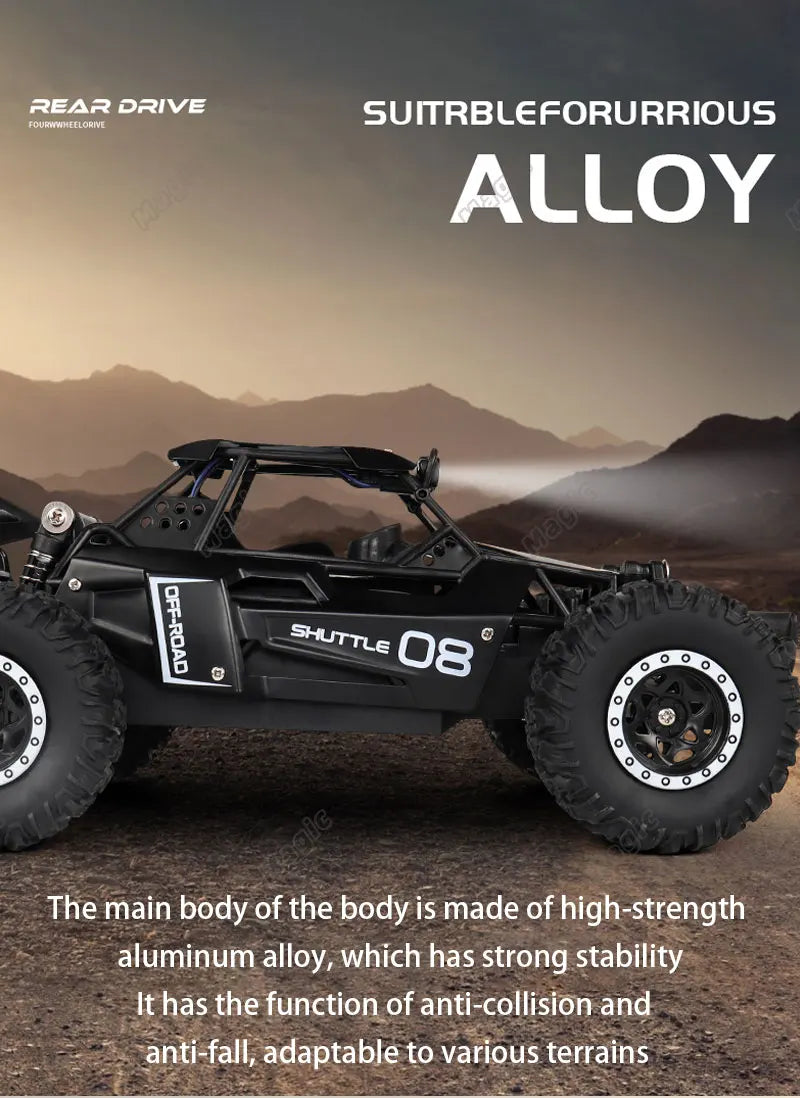 RC Cars 2WD 20KM/H High-Speed RC Drift Car 1:16 Scale LED Lights Remote Control Off-road Outdoor Racing Model Toy for Boy Adults
