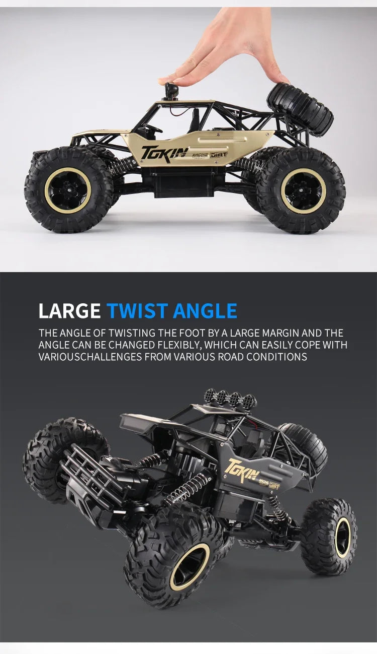 RC Off road Truck 1:12/16 4WD RTR Durable Beginner All Terrain RC Cars High Speed 20Km/h Remote Control Monster Truck Gifts Toys