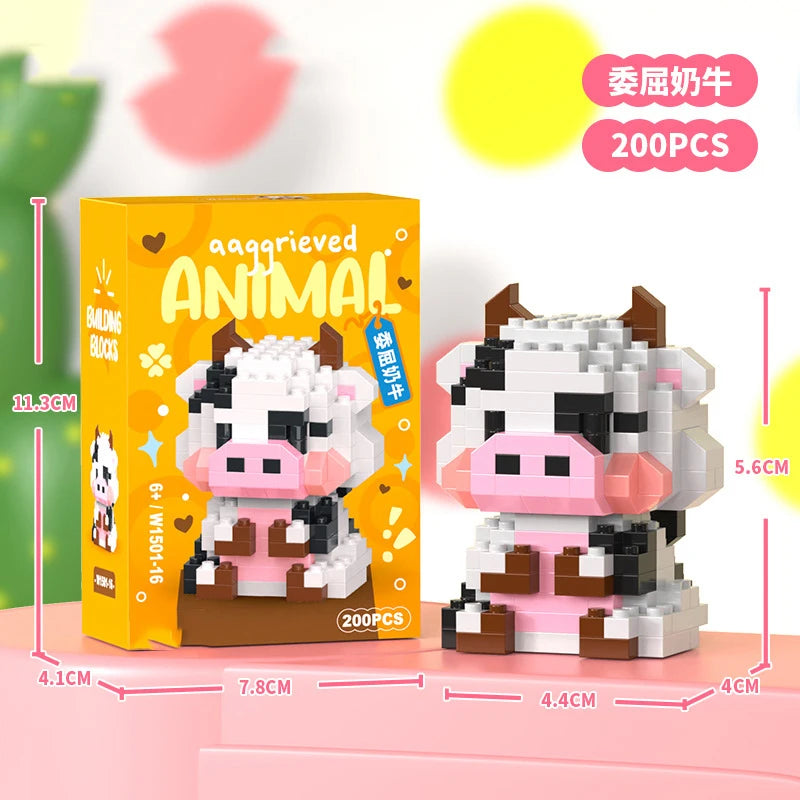 Animals Bricks Construction Set Micro Building Blocks Children Toy Adult Particle Building Block Mini Toys Decoration Home Gifts