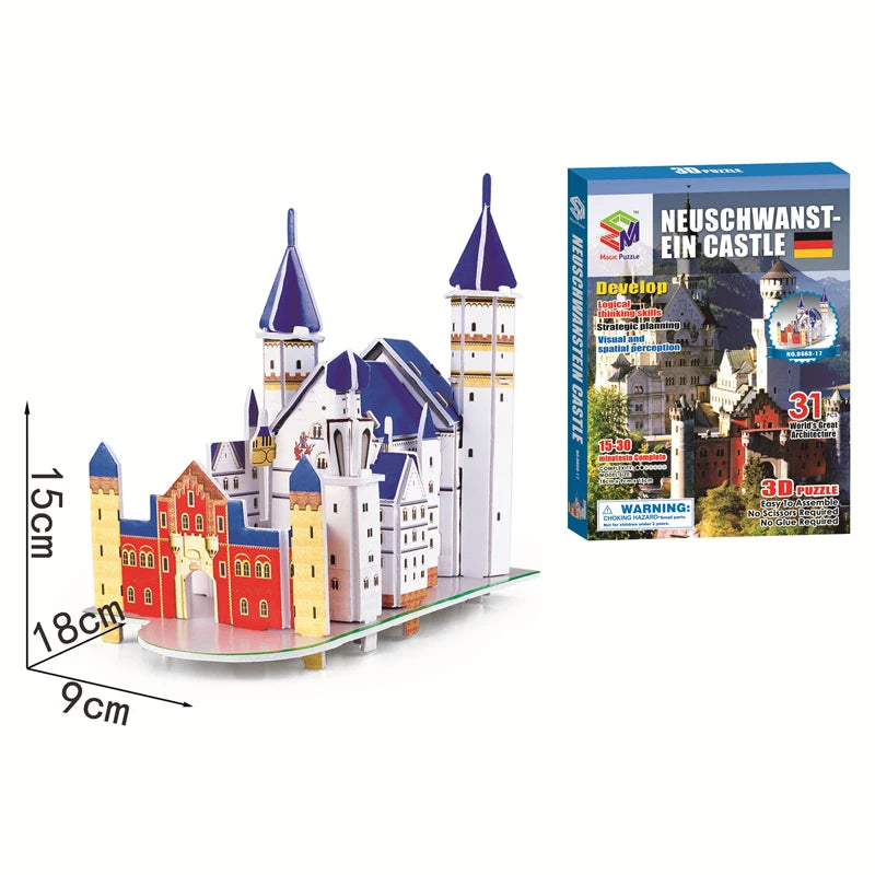 Educational Toys 3D Jigsaw Puzzles Toys Children Intellectual Development  Worlds Famous Building Construction 3D Puzzles Toy
