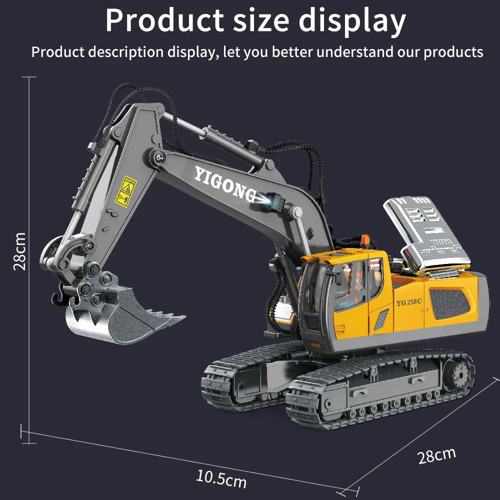 RC Excavator 1:20 Remote Control Truck 2.4G RC Crawler Engineering Vehicle Excavator Truck Radio Control Children's Day Gifts