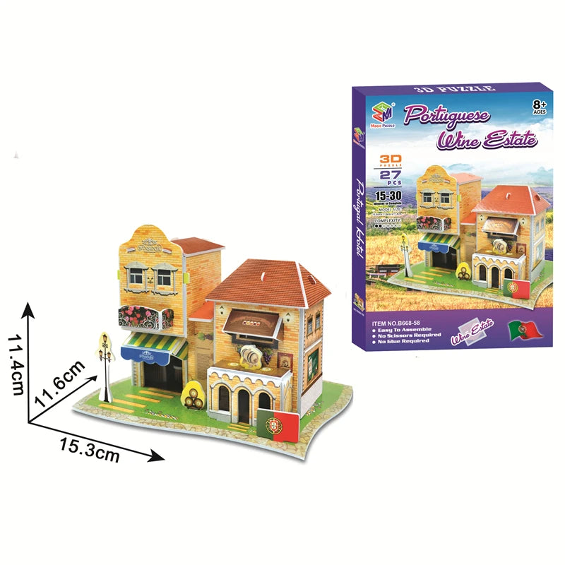 Educational Toys 3D Jigsaw Puzzles Toys Children Intellectual Development  Worlds Famous Building Construction 3D Puzzles Toy