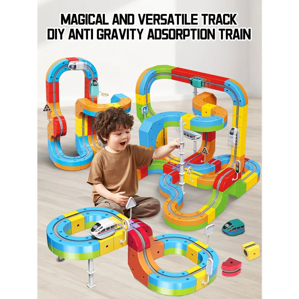 Educational Toys  Latest Assembly Magic Track Train Set Children'S Toys Non-Remote Control Rail Car Gift Box