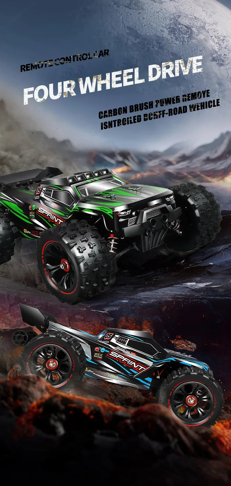 RC Car 1:16 85km/h or 50km/h Four-wheel Drive with LED Remote Control Car High Speed Drifting Monster 4x4 Truck Kids Wltoys Toys