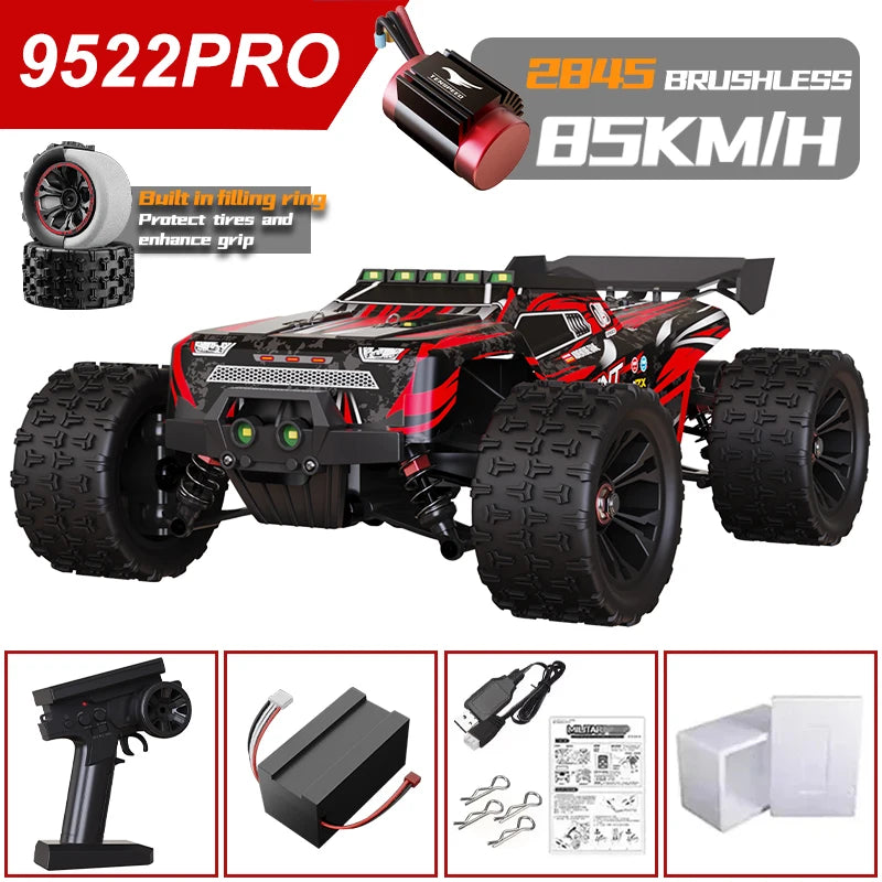 RC Car 85KM/H or 50KM/H 4WD 1:16 LED brushless remote control car High-speed drift racing car - a Christmas gift for children