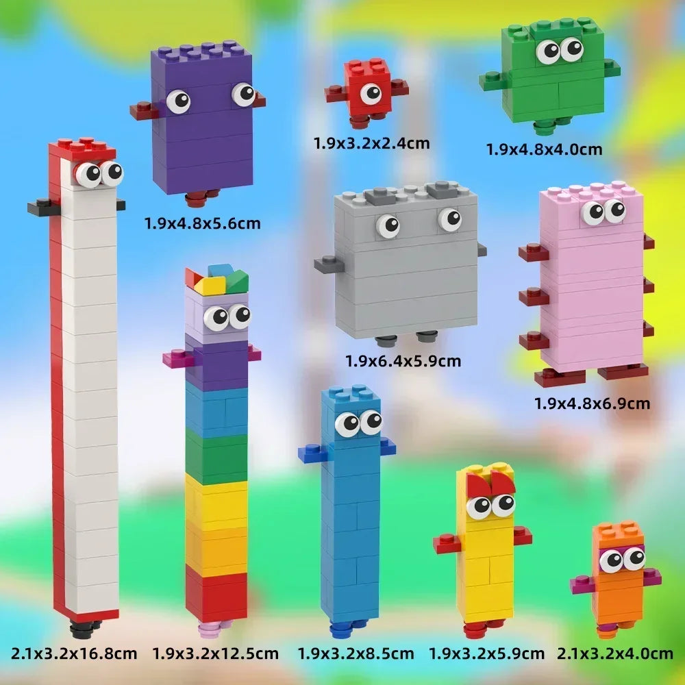 No.1-10 Building Block Set 257 Pieces Creative Math Number Building Blocks Fun Early Education Learning Children's Toy Gift