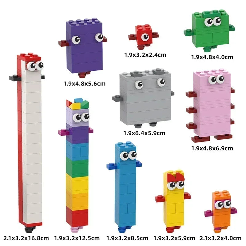 No.1-10 Building Block Set 257 Pieces Creative Math Number Building Blocks Fun Early Education Learning Children's Toy Gift