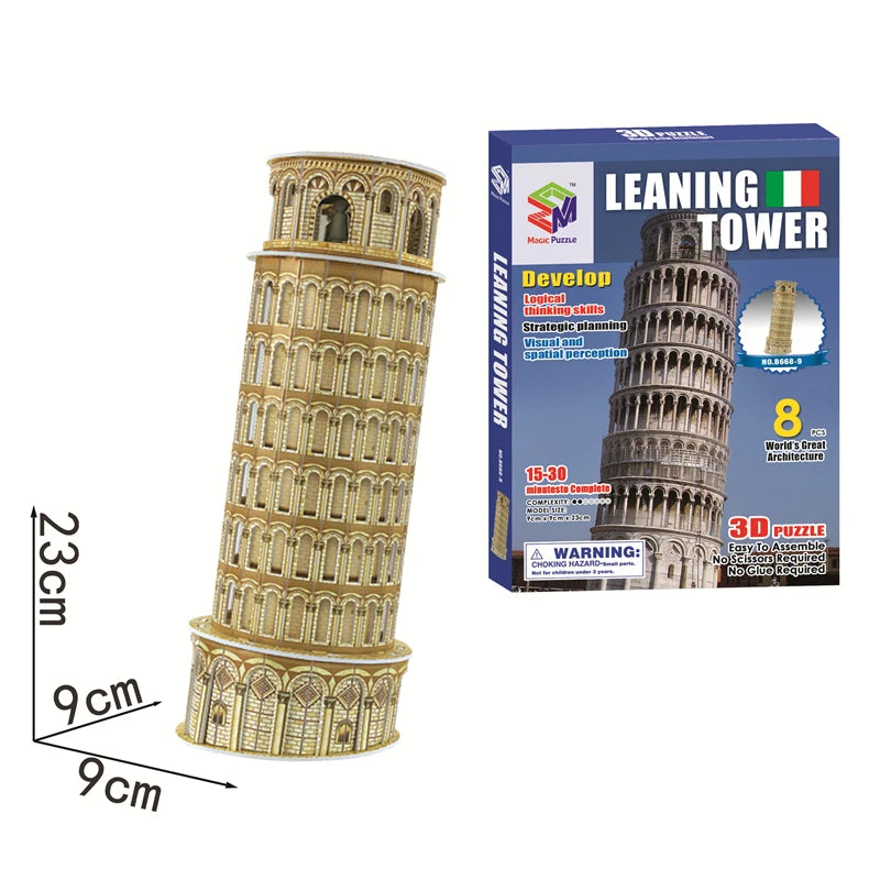Educational Toys 3D Jigsaw Puzzles Toys Children Intellectual Development  Worlds Famous Building Construction 3D Puzzles Toy