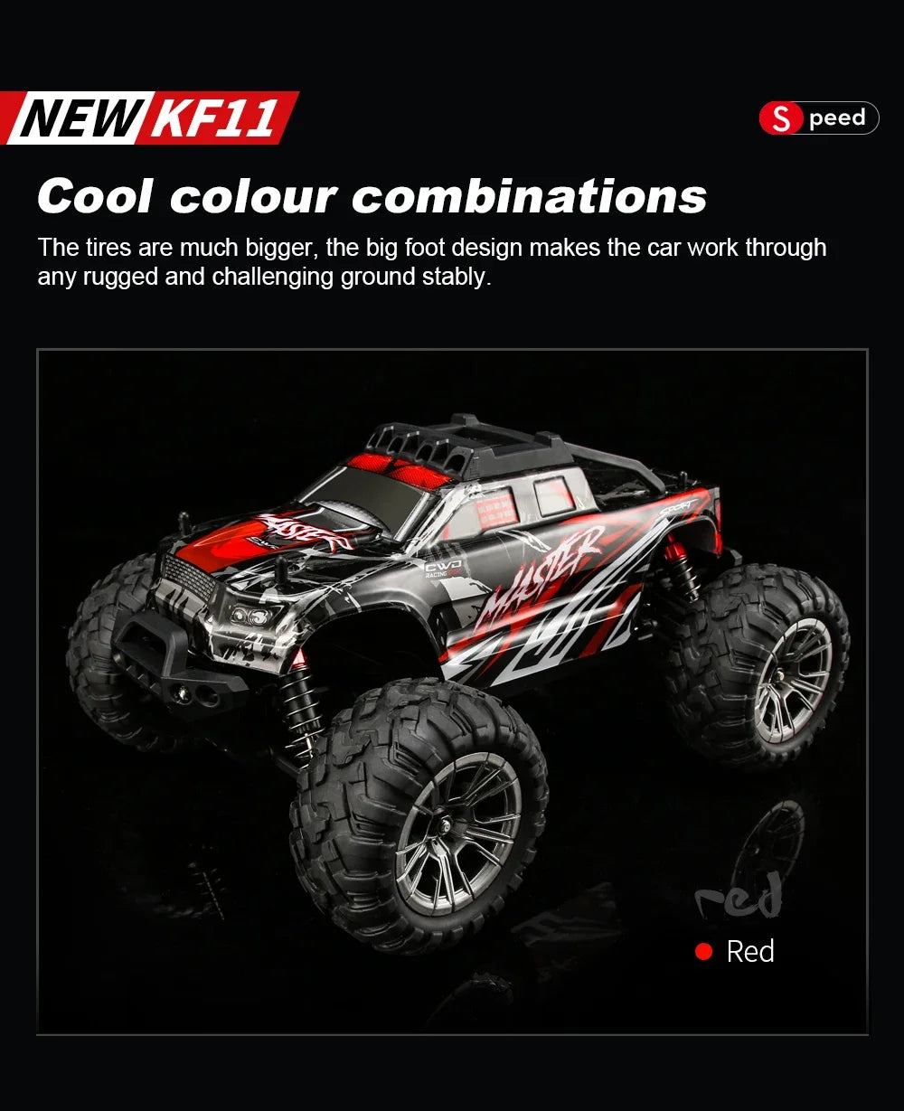 RC Cars Max 33KM/H High Speed 1:14 RC Truggy 4WD Off-Road Remote Control Truck IPX6 Waterproof All Terrain Electric Car Toy Gift