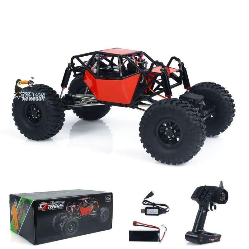 RTR Toys 1/10 Scale RC Off-road Car 4*4 Radio Control Ready to Run Rock Crawler Electric Painted Finished Truck for Gift TH24039