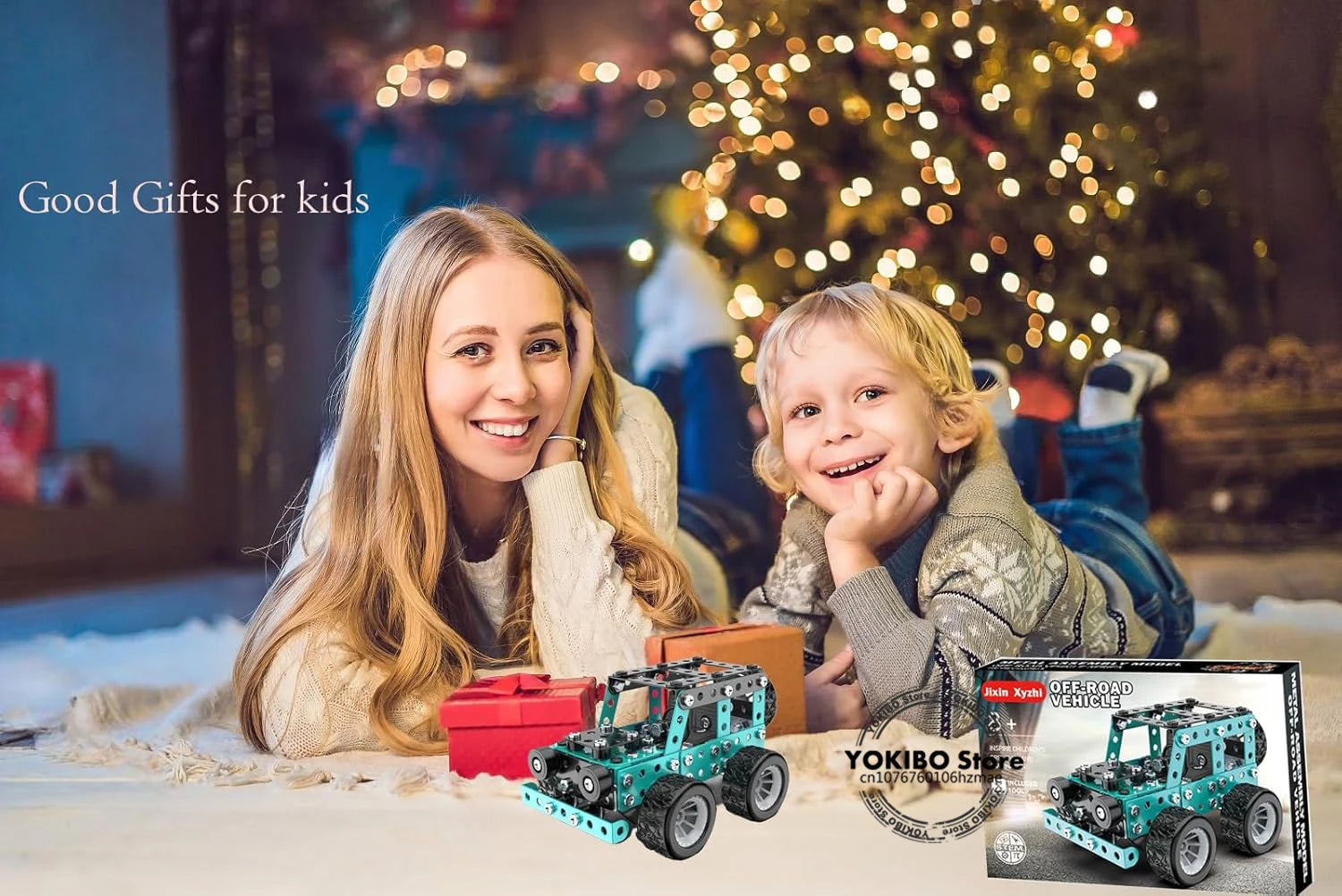 Building Sets Stem Assembly Metal 3-D Puzzle Off-Road Model Car Building Kit Construction Set Toys Parent-Child Interaction Toys