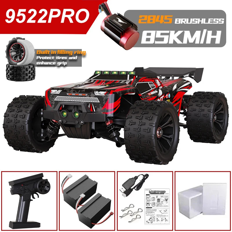 RC Car 85KM/H or 50KM/H 4WD 1:16 LED brushless remote control car High-speed drift racing car - a Christmas gift for children