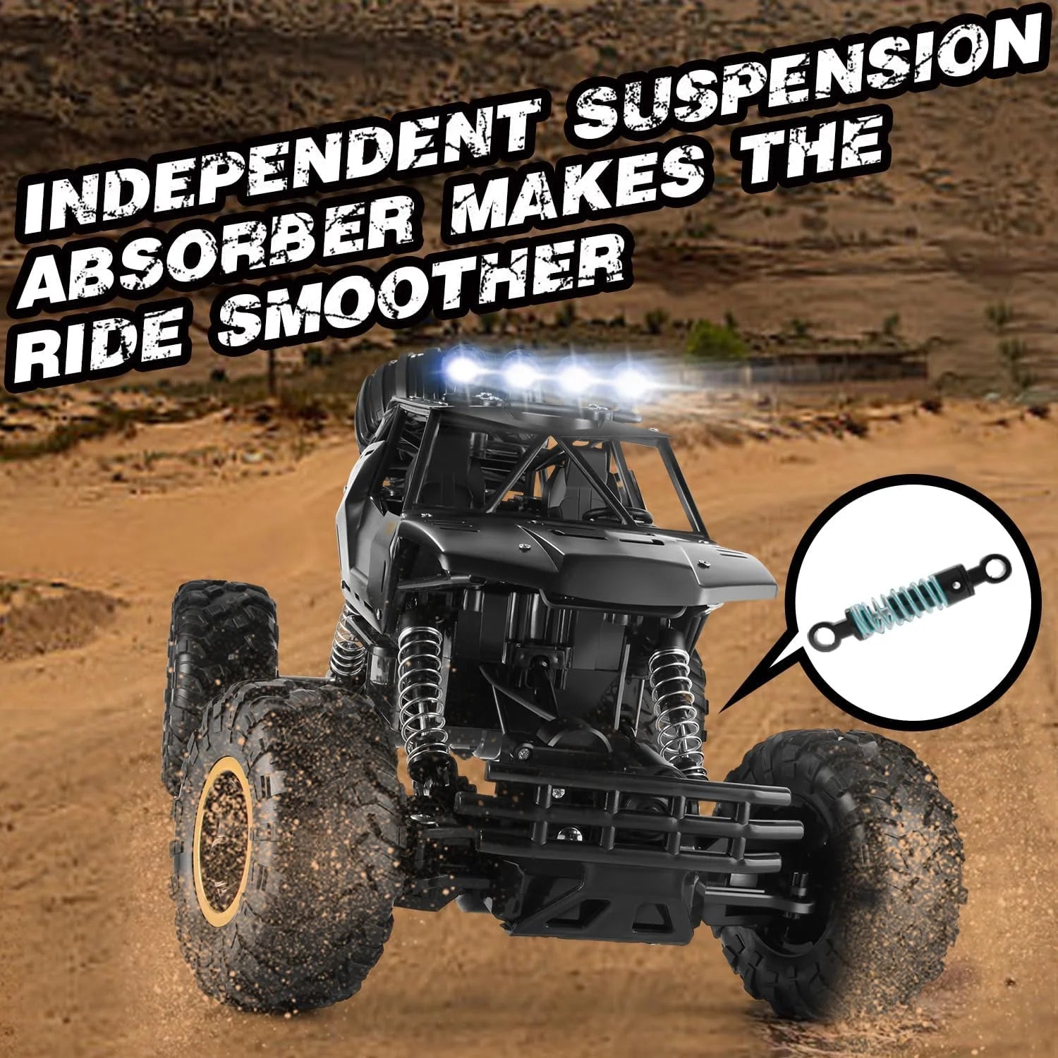 RC Off road Truck 1:12/16 4WD RTR Durable Beginner All Terrain RC Cars High Speed 20Km/h Remote Control Monster Truck Gifts Toys