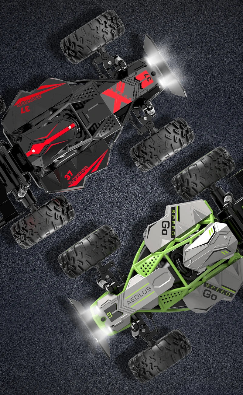 RC Small High-Speed Car,2.4GHz Four-Wheel Drive,Cool Lighting Included,Supports Multiplayer Gaming