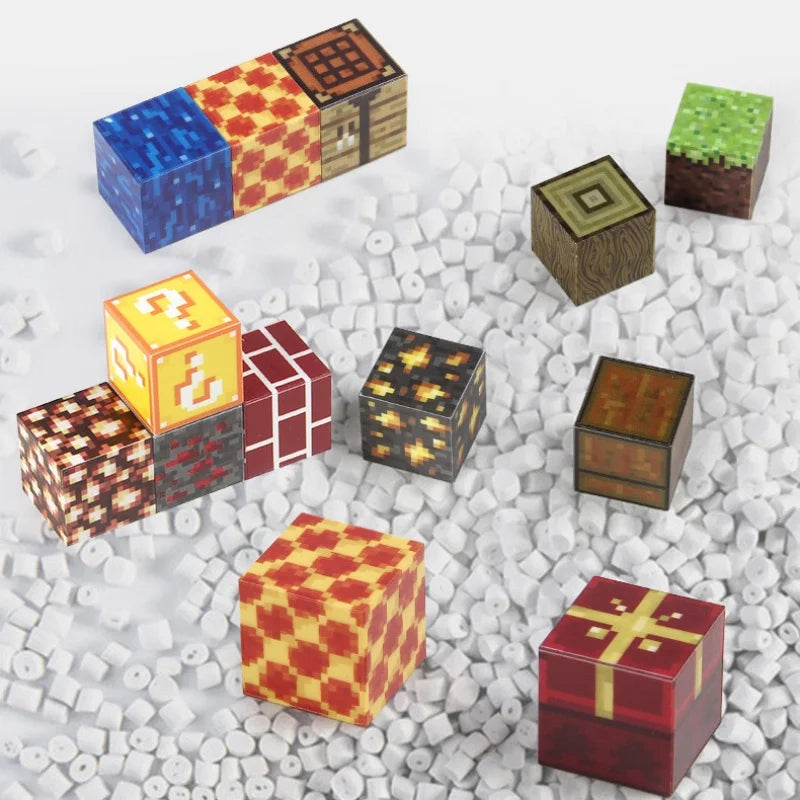 Magnetic Building Blocks set Build Magnet scene Game Construction Toy for Kids STEM Montessori Sensory Cubes Game Toys Gift