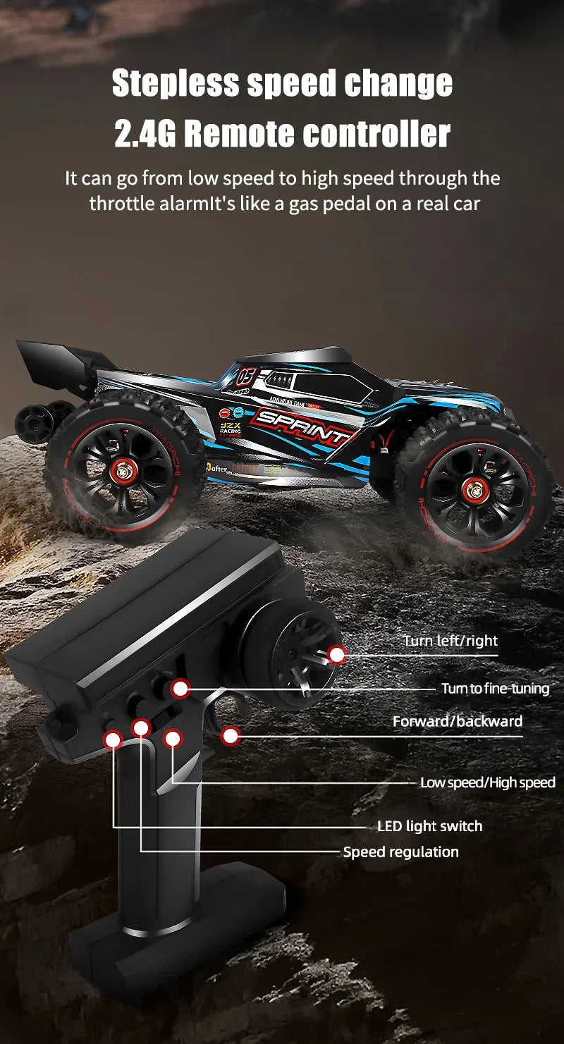 RC Car 1:16 85km/h or 50km/h Four-wheel Drive with LED Remote Control Car High Speed Drifting Monster 4x4 Truck Kids Wltoys Toys