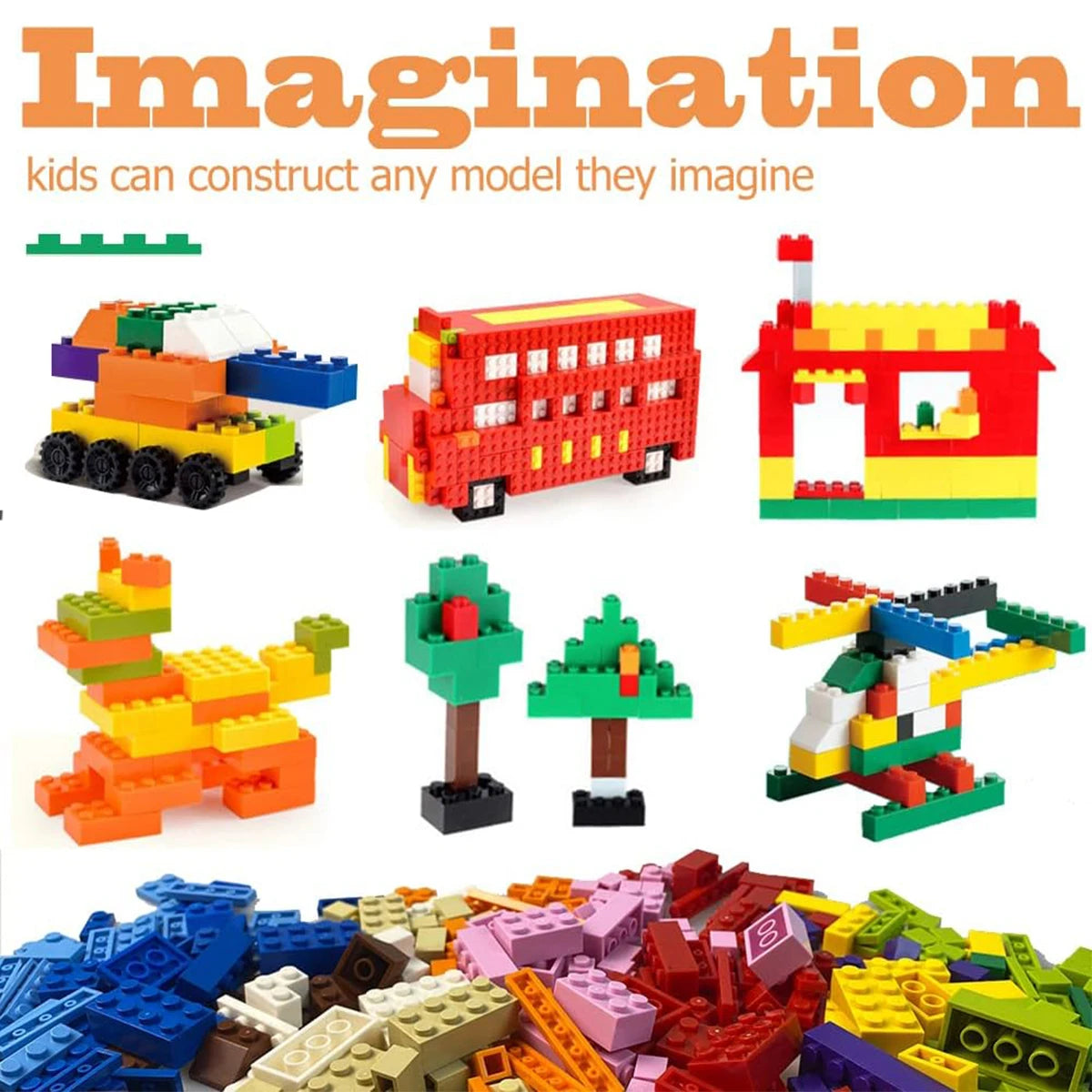 DIY creative building blocks set City classic building blocks assemble boys and girls birthday gift children's educational toys