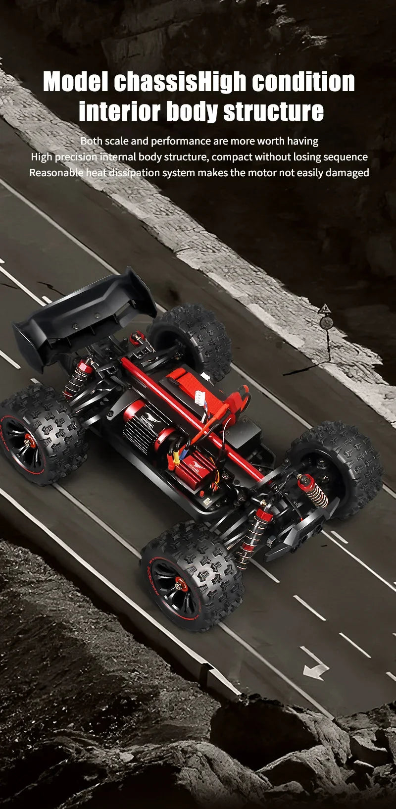 RC Car 1:16 85km/h or 50km/h Four-wheel Drive with LED Remote Control Car High Speed Drifting Monster 4x4 Truck Kids Wltoys Toys