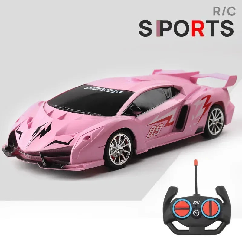 RC Car 2.4G 4CH Remote Control 1:18 With Led Light Sports Cars High Speed Radio Drift Vehicle Racing Boys Girls Toy For Children