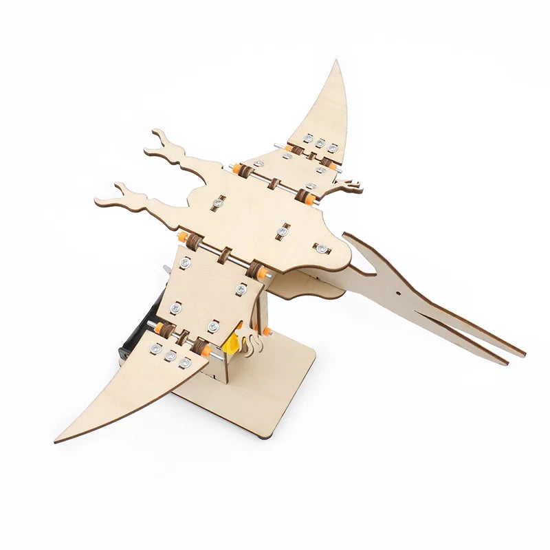 Dinosaur STEM Kit Toys for Kids, 3D Wooden Puzzle Model Robot Model Kit, DIY Educational Science Building STEM Projects