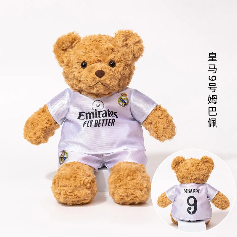 Plush Football Player Toys Plushie Teddy Bear Doll Souvenir For Children