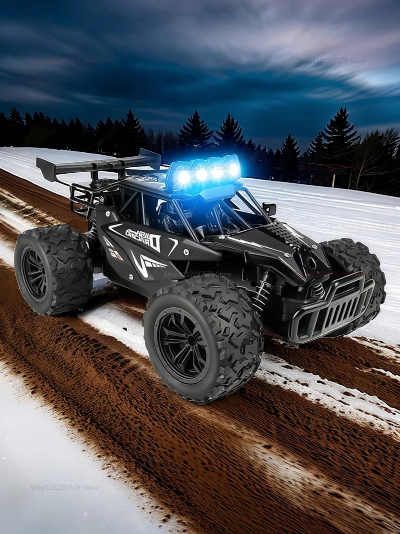 RC Alloy Car 1:16 Scale 2WD Off-Road Remote Control Car with LED Lights And 20KM/H High Speed For Kids Boys Girls Gifts Toys