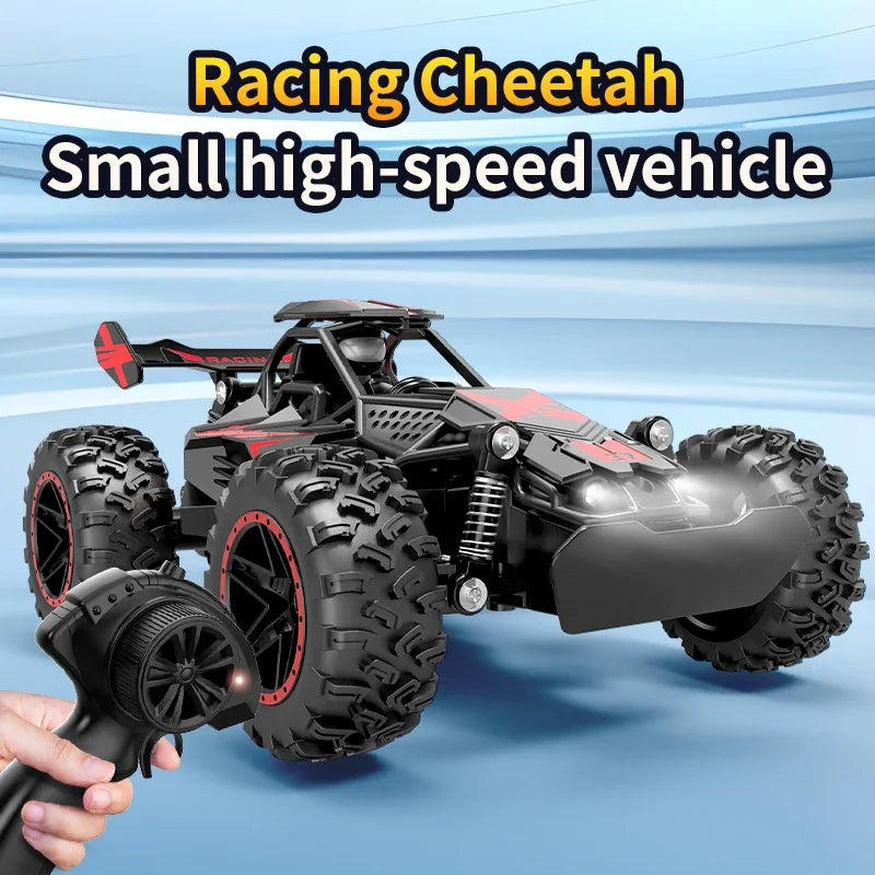 RC Small High-Speed Car,2.4GHz Four-Wheel Drive,Cool Lighting Included,Supports Multiplayer Gaming