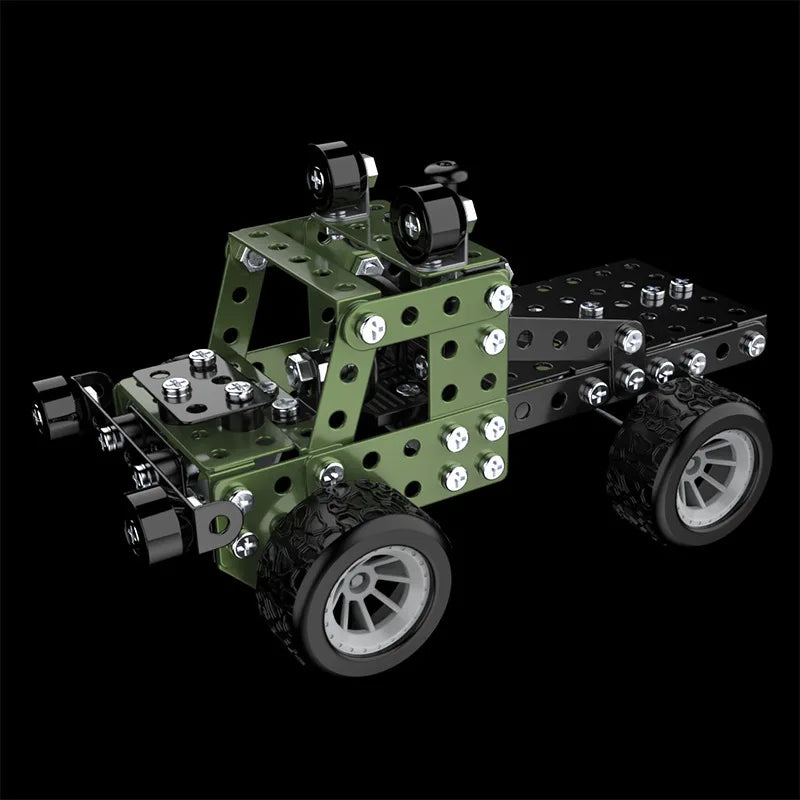 Building Sets Stem Assembly Metal 3-D Puzzle Off-Road Model Car Building Kit Construction Set Toys Parent-Child Interaction Toys